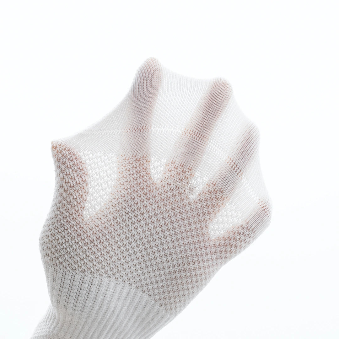 "Titan Mesh" Big & Tall Men's Low-Cut Socks - product photo showing breathable mesh comfort