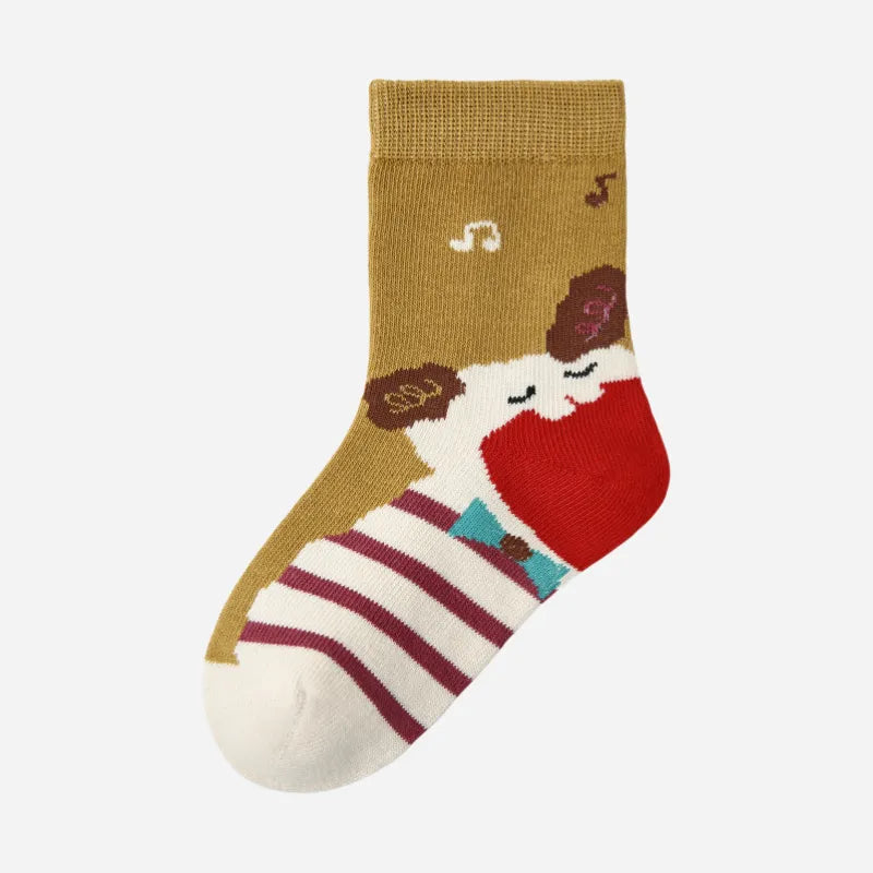 Kid's Sweet Woodland Animal Socks - 5 Pairs