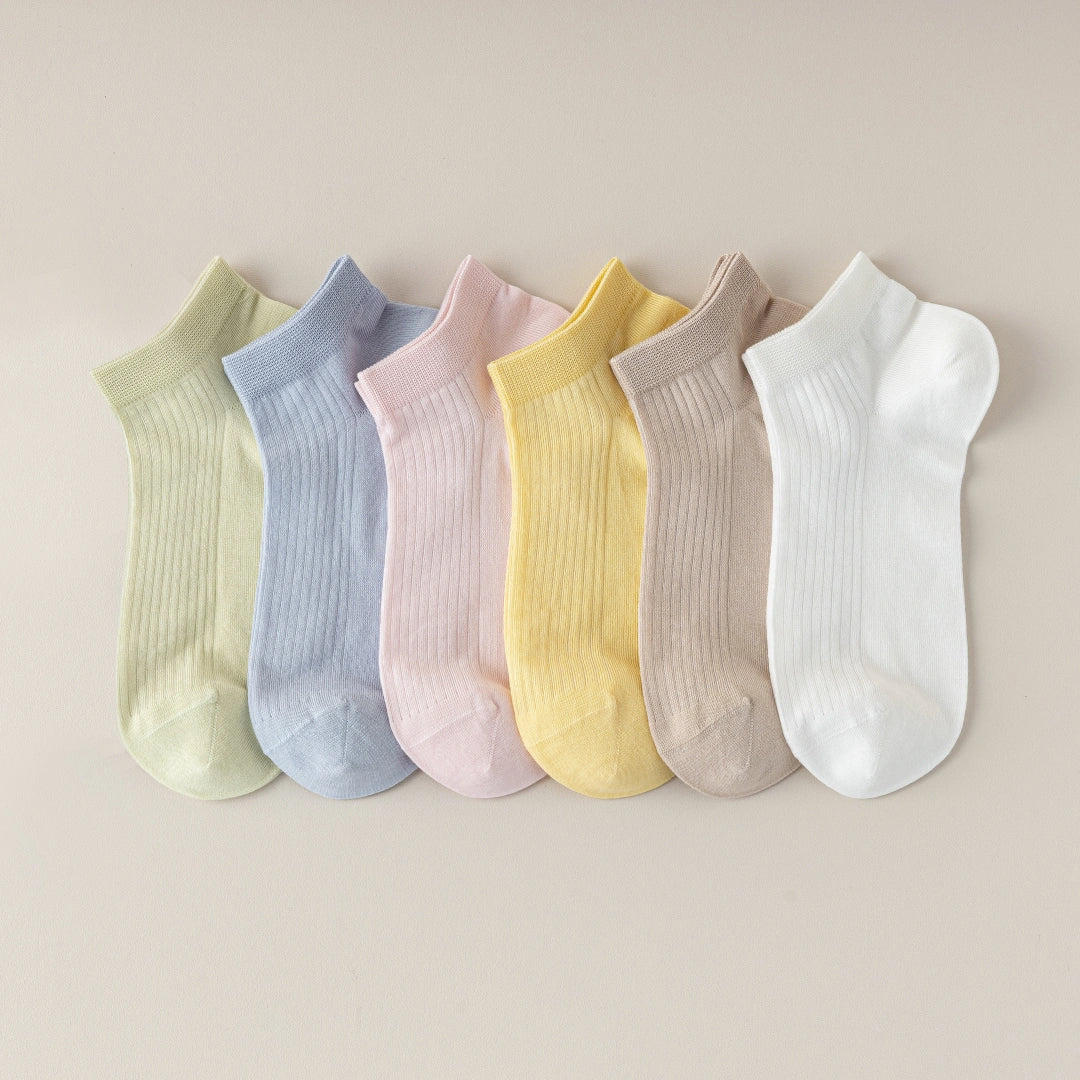 Women's Mulberry Silk & Modal Ultra-Thin Low-Cut Socks - product photo showing modal and mulberry silk comfort