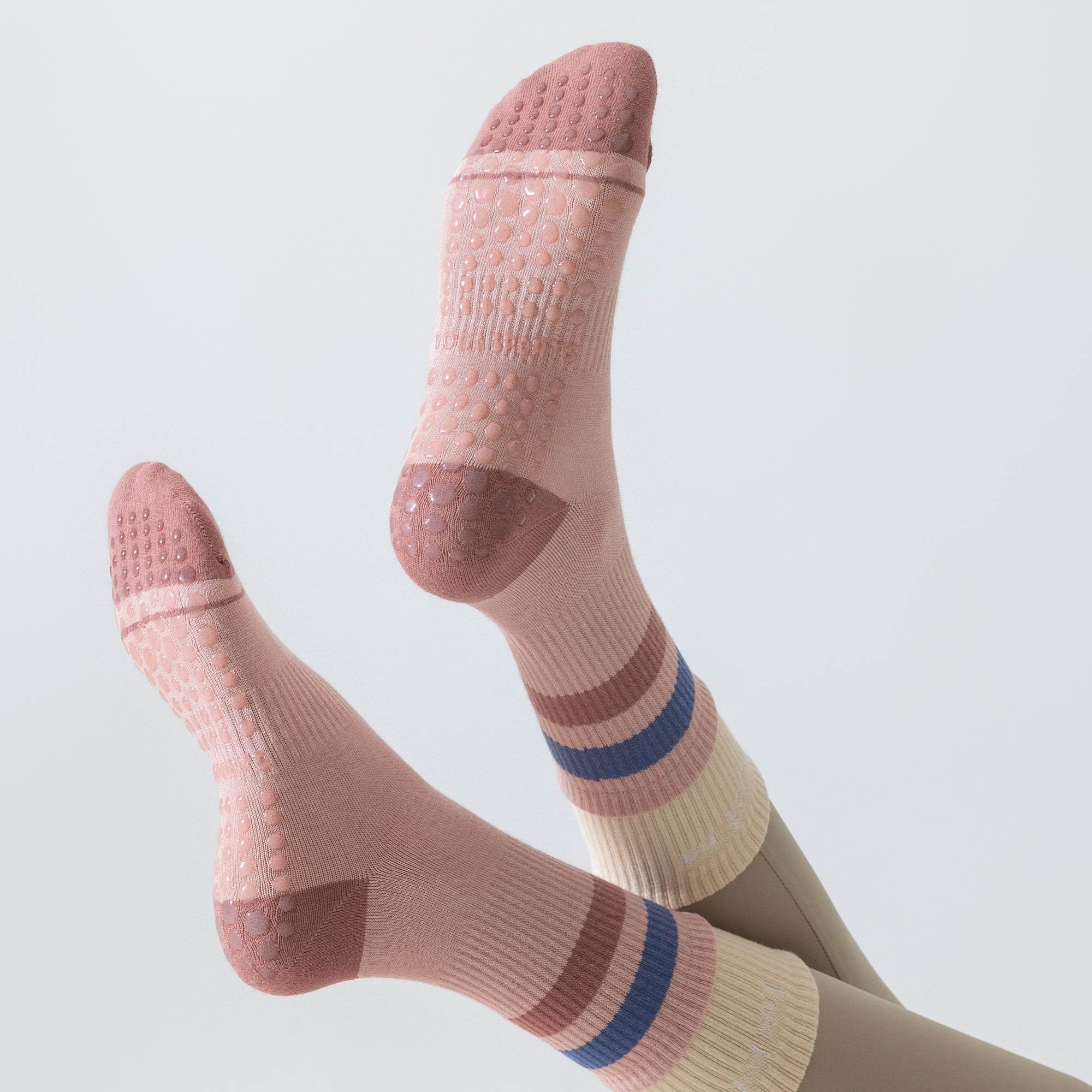 Women's Retro Stripe Yoga & Pilates Grip Socks