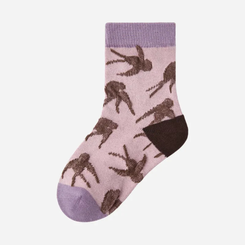 Kid's Girls' Preppy Charm Crew Socks - 5 Pairs