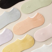 Women's 95% Cotton Candy Mesh No-Show Socks - product photo showing breathable mesh comfort