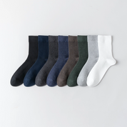 Men's 98% Cotton Classic Ribbed Crew Socks
