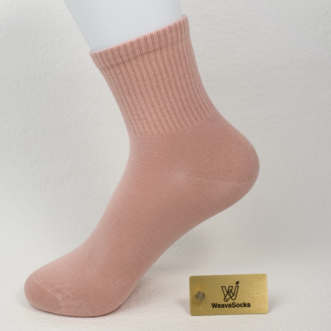 Women's 98% Cotton High-Density Ribbed Crew Socks - detail photo showing soft cotton-rich comfort