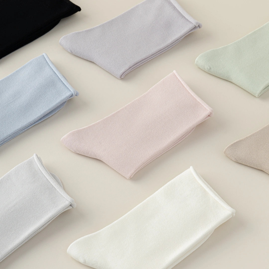 Women's 6" Modal & 6A Mulberry Silk Blend Crew Socks - product photo showing modal and mulberry silk comfort