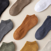 Men's 92% Cotton Terry Cushion Low Cut Socks - product photo showing cushioned comfort