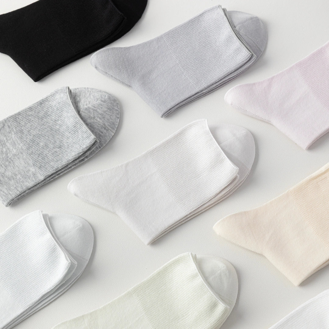 Women's 99% Cotton Ultra-Thin Non-Binding Summer Socks - product photo showing soft cotton comfort