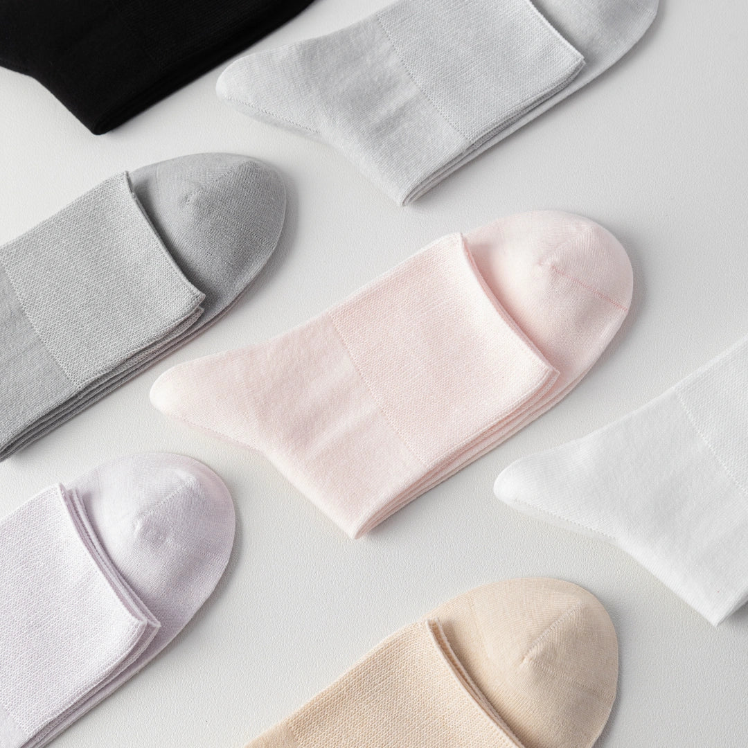 Women's 99% Supima® Cotton Silk-Touch Quarter Socks - product photo showing soft cotton comfort