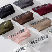 Women's Terry-Lined Pilates 92% Cotton Socks - product photo showing cushioned comfort