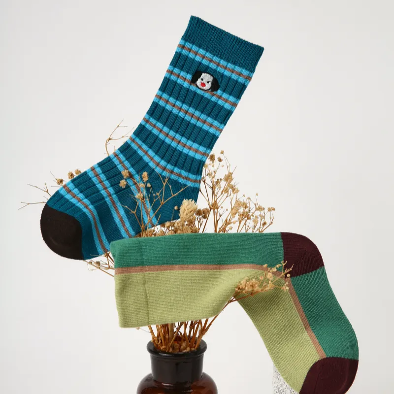 Kid's Earthy Tones Patterned Socks - 4 Pairs