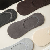 Men's Mulberry Silk & Modal Ultra-Thin No-Show Socks - product photo showing modal and mulberry silk comfort