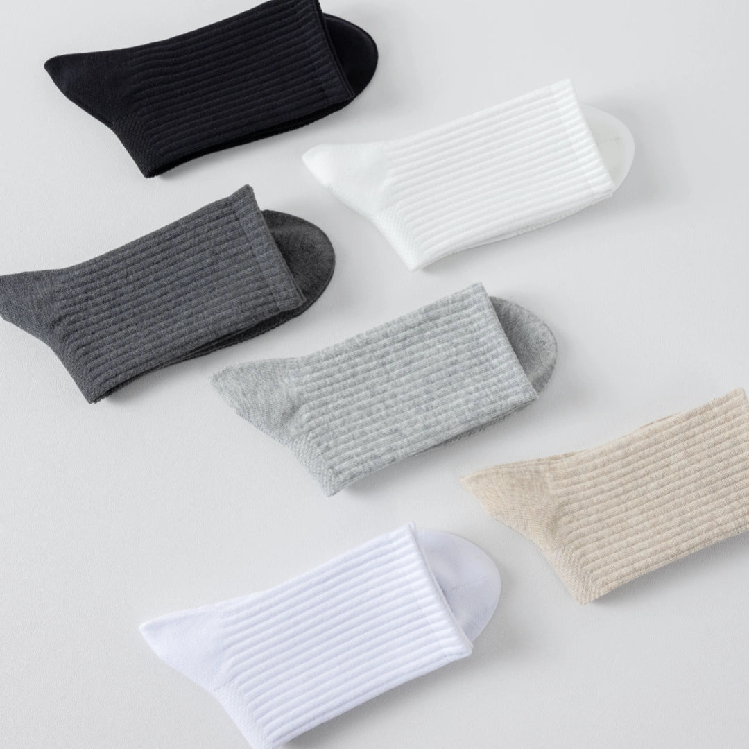 "Titan Mesh" Big & Tall Men's Crew Socks - product photo showing breathable mesh comfort