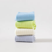 Kids' 99% Cotton Ultra-Soft Mesh Crew Socks (4-Pack) - sock set showing breathable mesh comfort