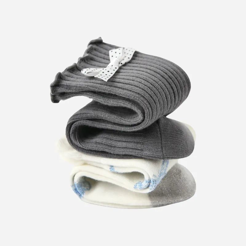 Kid's Girls' Sweet Preppy Ruffle Socks - 3 Pairs
