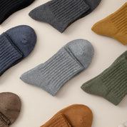 Men's Heather Terry Cushion 92% Cotton Quarter Socks - product photo showing cushioned comfort