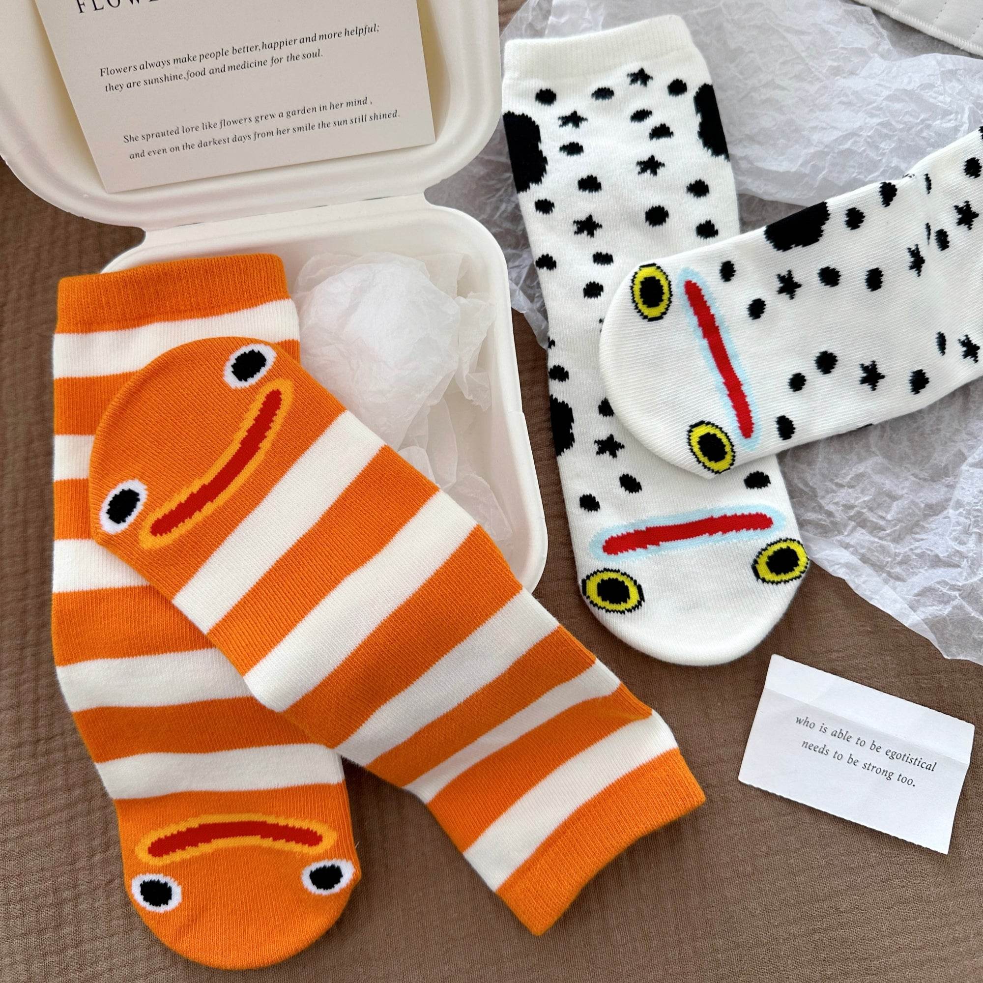 Women's Quirky Eel Combed Cotton Socks - Single Pair