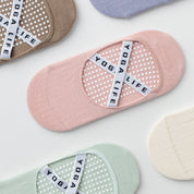 Women's 95% Cotton Yoga Ballet Socks - product photo showing secure grip comfort