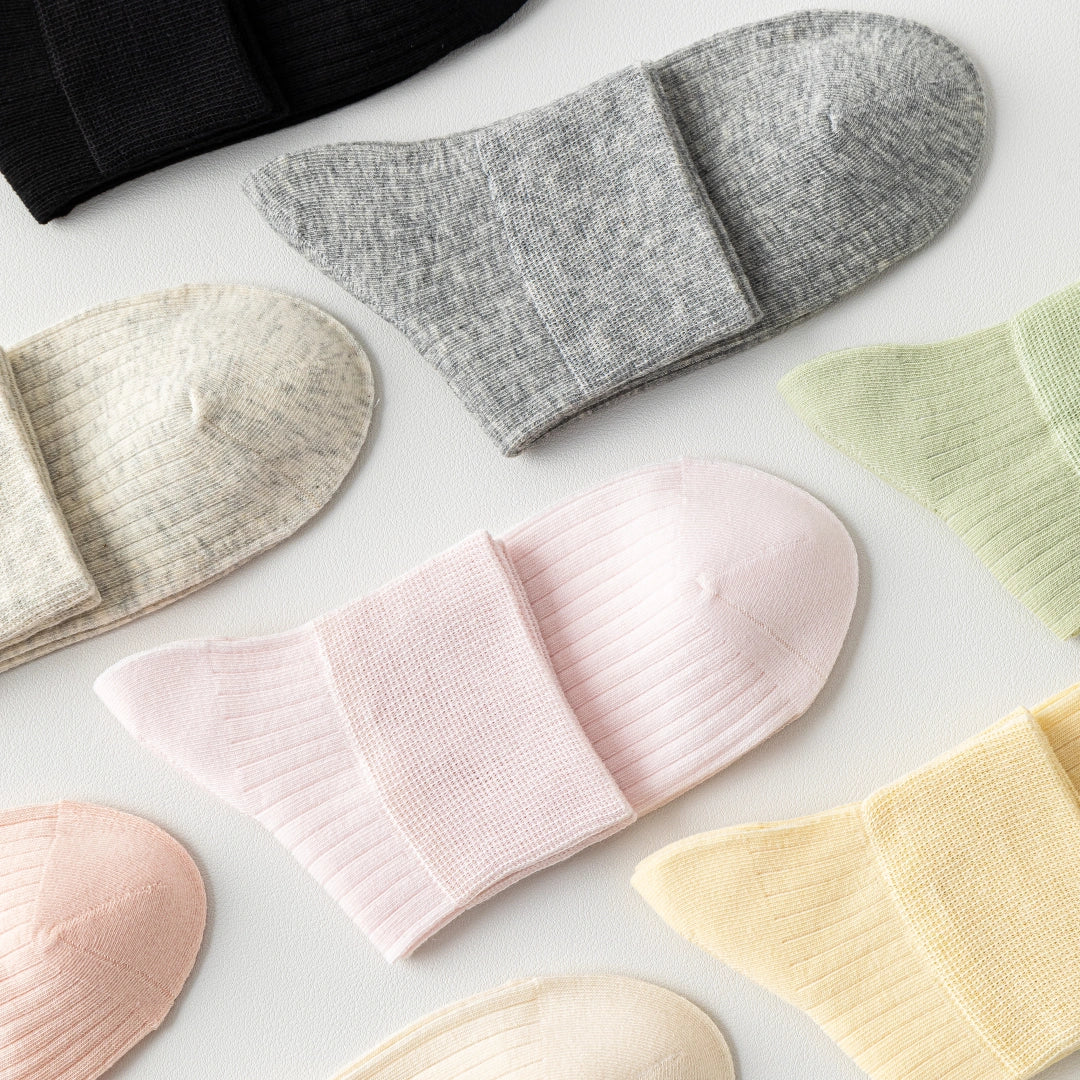 Women's 92% Cotton Candy-Colored Ankle Socks - product photo showing soft cotton comfort