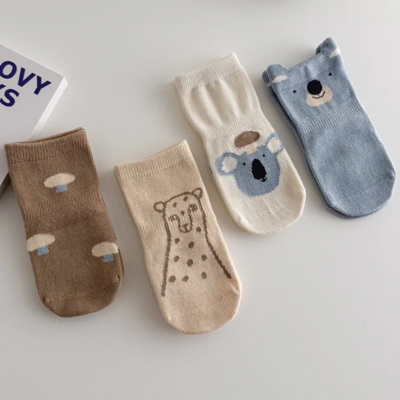 Babies Little Pumpkin Grip Socks-4 Pairs