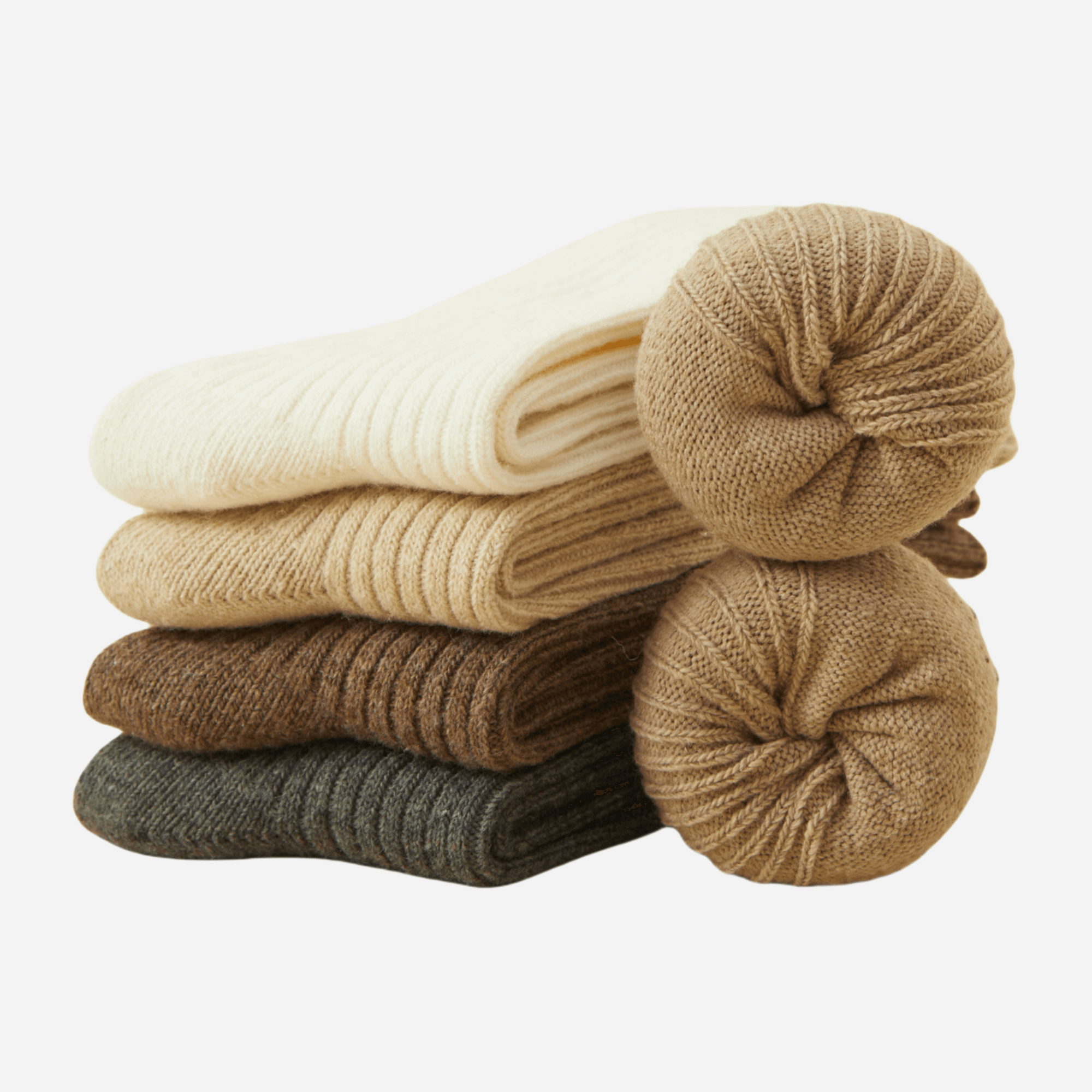 Women's Warm Wool Ribbed Socks  - Single Pair