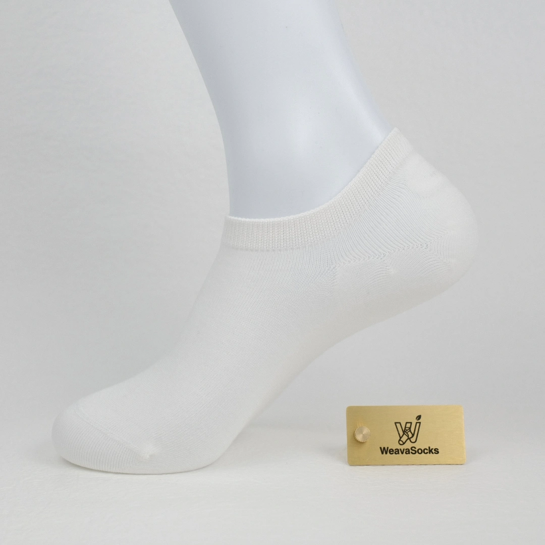 Men's 92% Cotton Ultra-Soft Heathered No-Show Socks - product photo showing soft cotton comfort