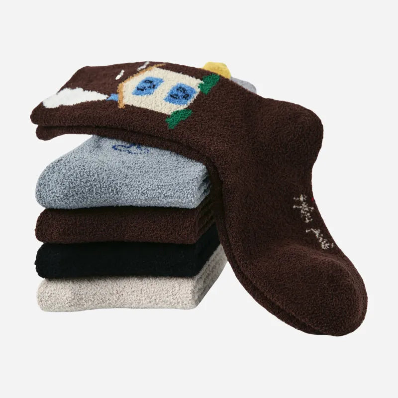 Kid's Night Cozy Fuzzy Socks - 4 Pairs