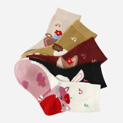 Kid's Sweet Woodland Animal Socks - 5 Pairs