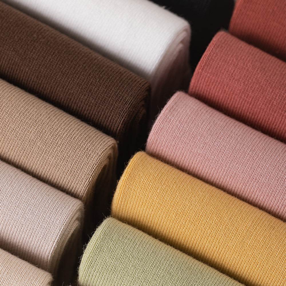 Women's Classic Solid Color Crew Socks - 5 Pairs