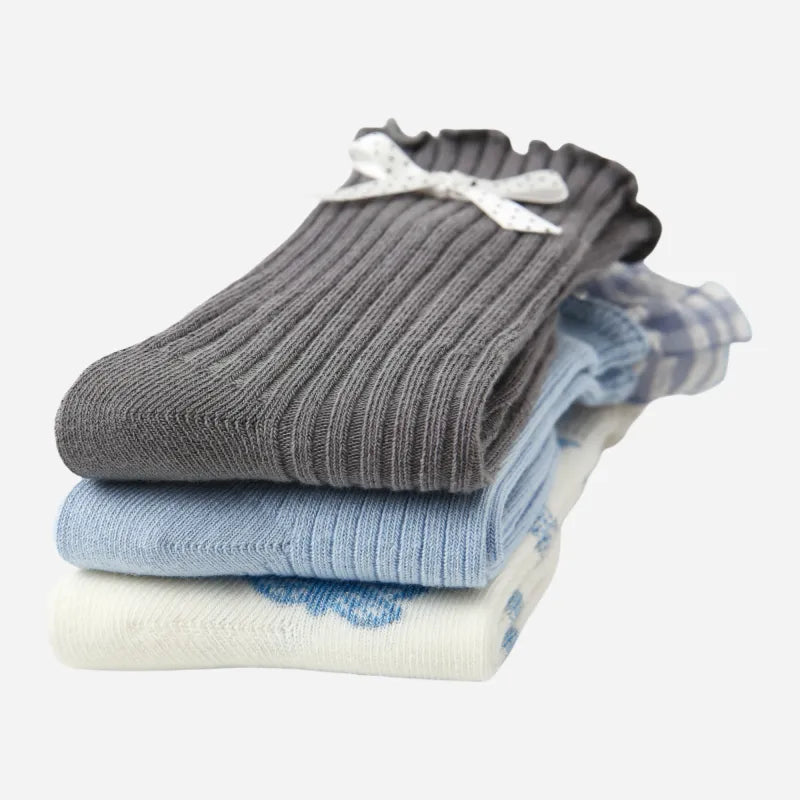 Kid's Girls' Sweet Preppy Ruffle Socks - 3 Pairs