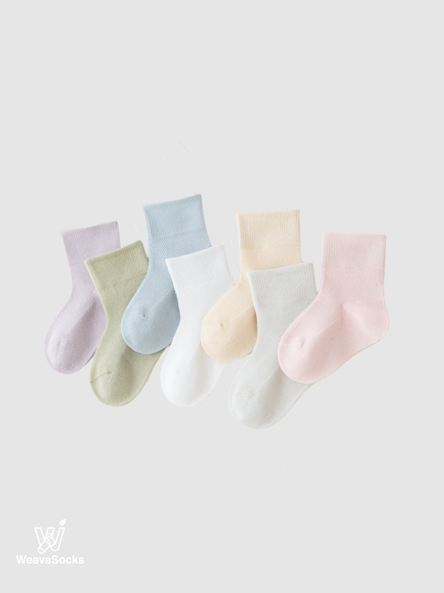 Babies' Ultra-Breathable Mesh Crew Socks-5 Pack