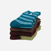 Kid's Earthy Tones Patterned Socks - 4 Pairs
