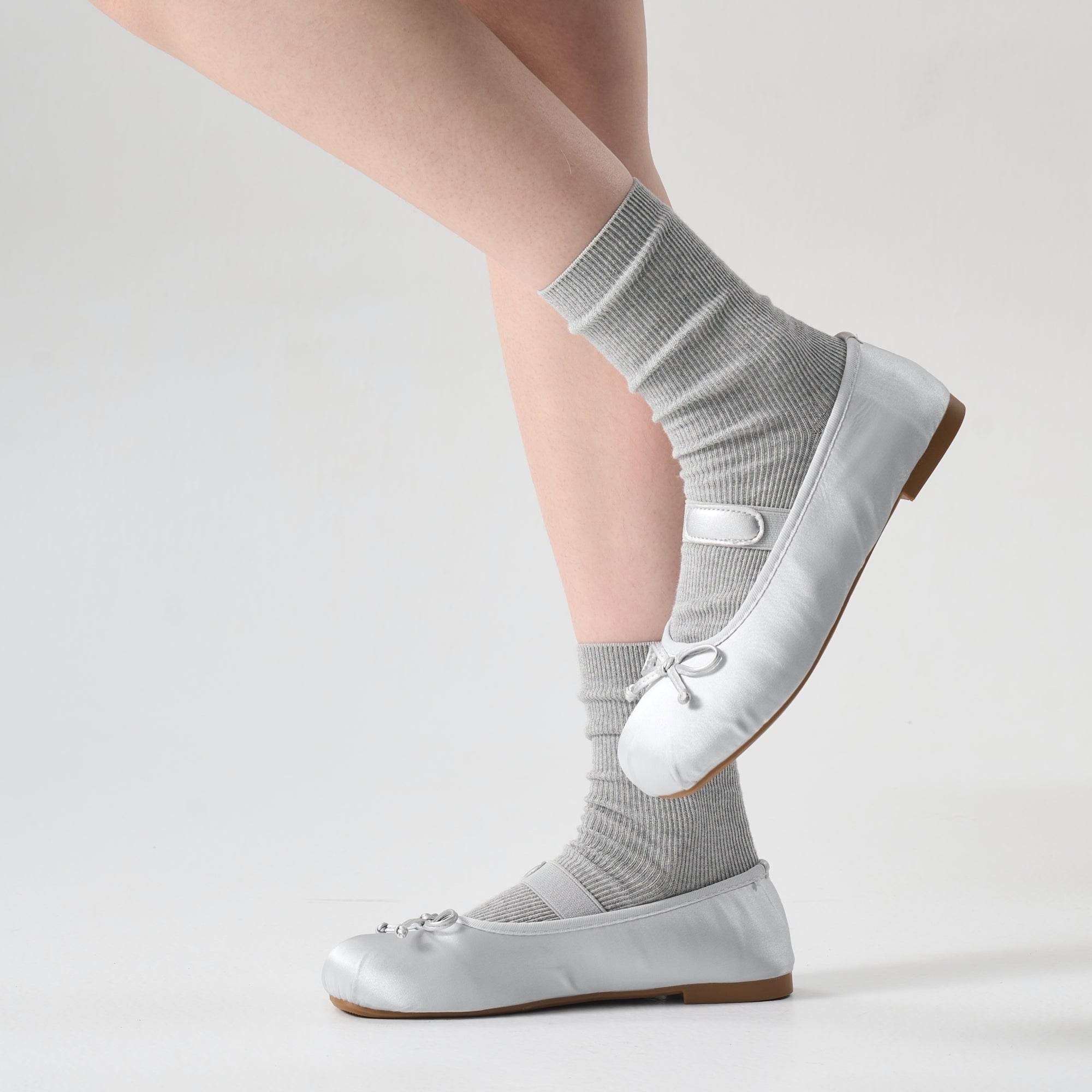 Women's Perfect Scrunch Ribbed Crew Socks - Single Pair