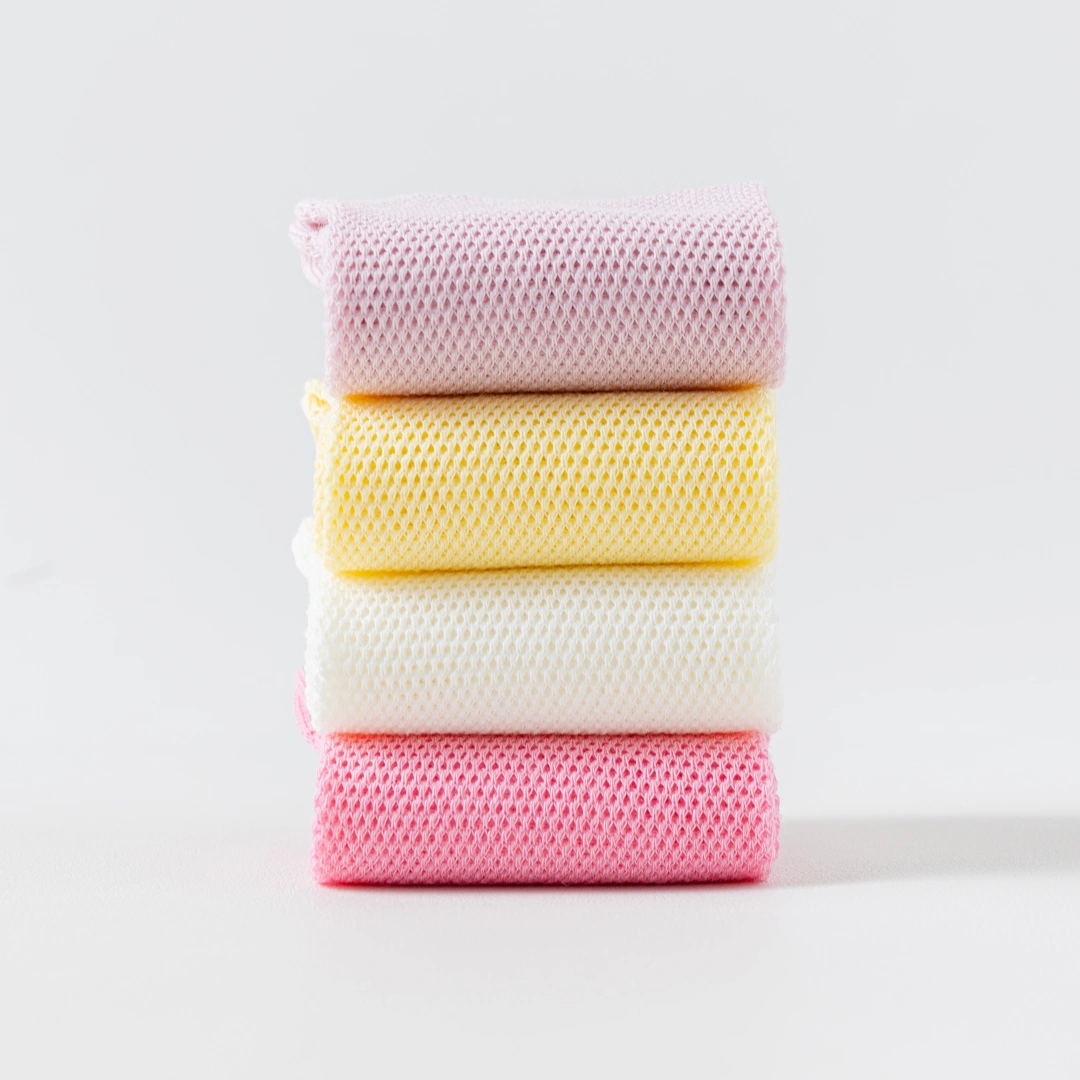 Kids' 99% Cotton Ultra-Soft Mesh Crew Socks (4-Pack) - sock set showing breathable mesh comfort