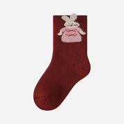 Kid's Cute Pop-Up Ear Bunny Socks - 5 Pairs