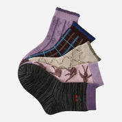 Kid's Girls' Preppy Charm Crew Socks - 5 Pairs