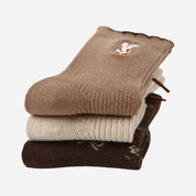 Kid's Sweet Earthy Ribbed Socks - 3 Pairs