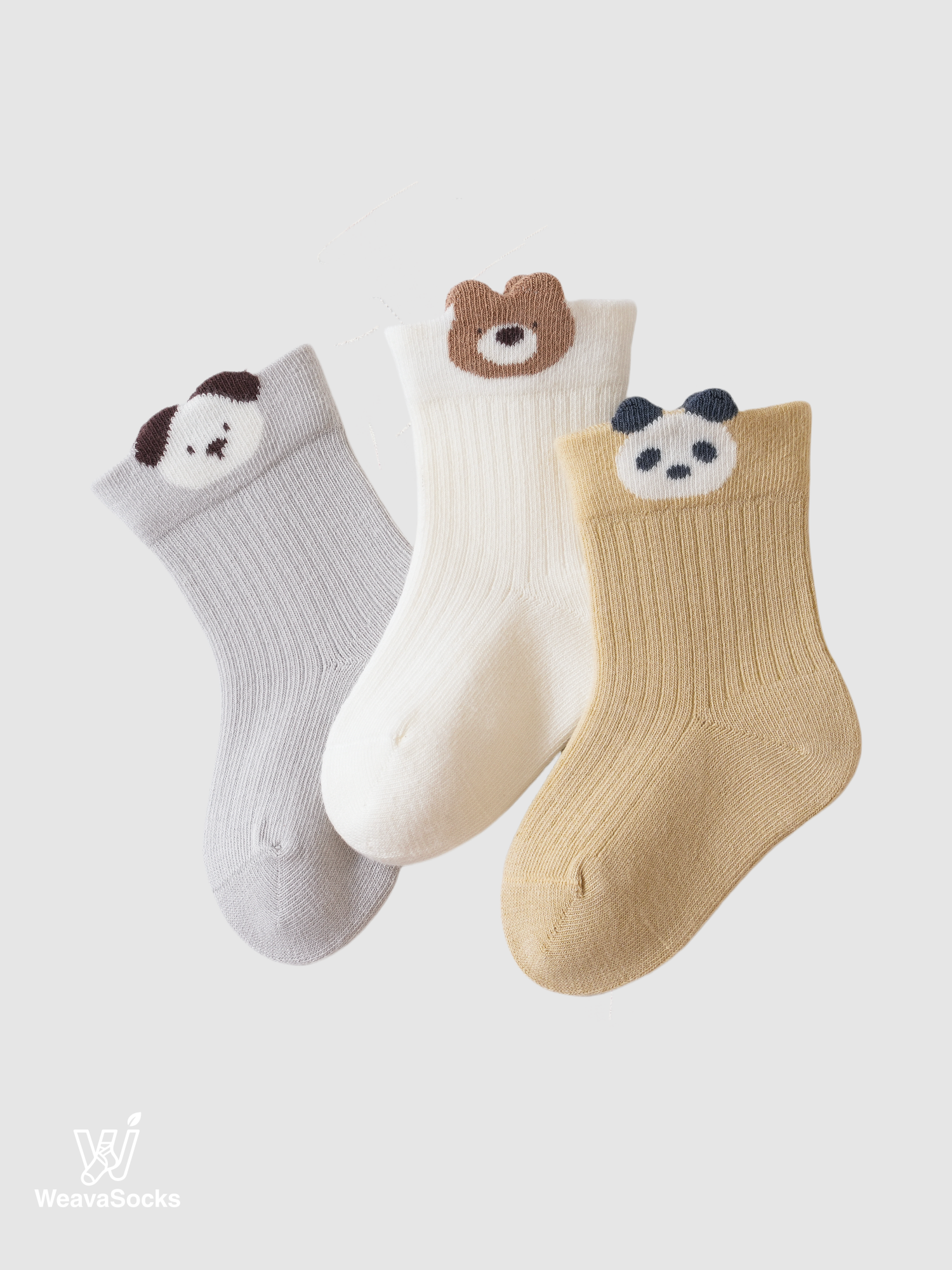 Babies' Ribbed Crew Socks-3 Pack