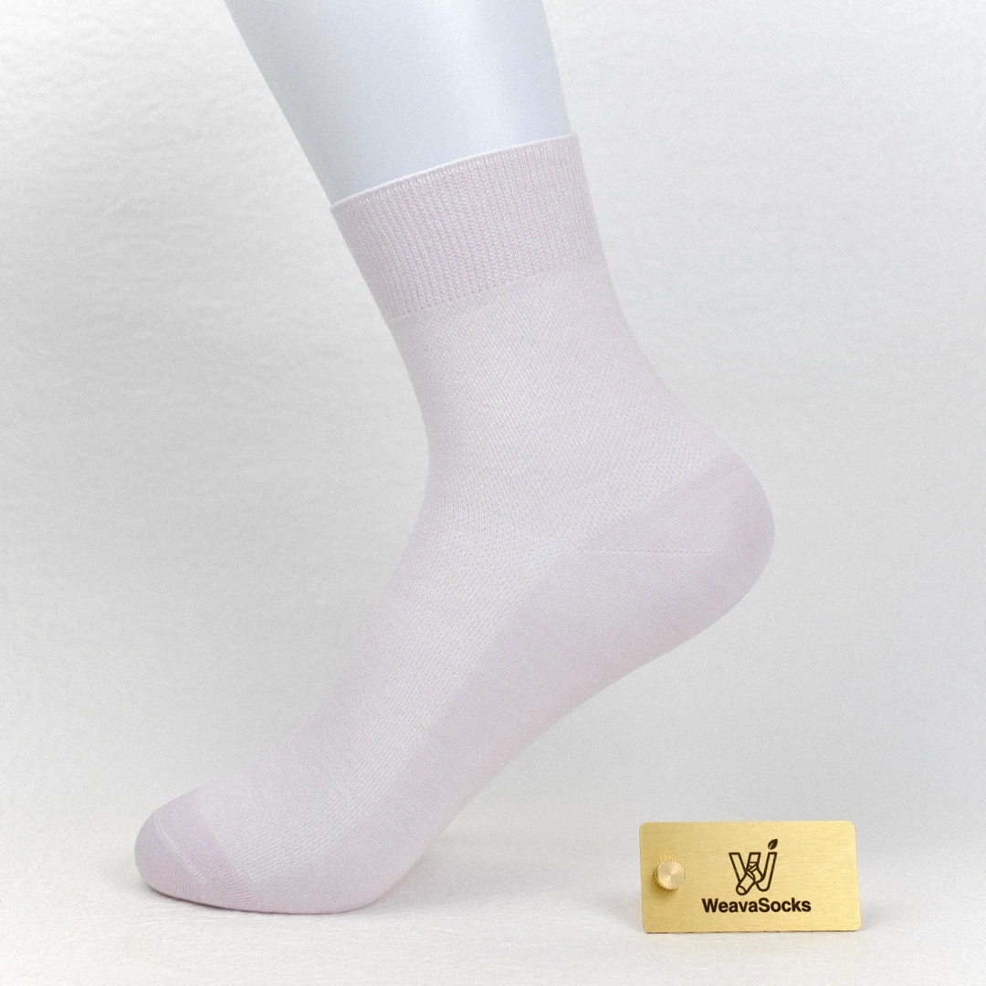 Women's 99% Supima® Cotton Ultra-Soft Mesh Crew Socks - product photo showing breathable mesh comfort