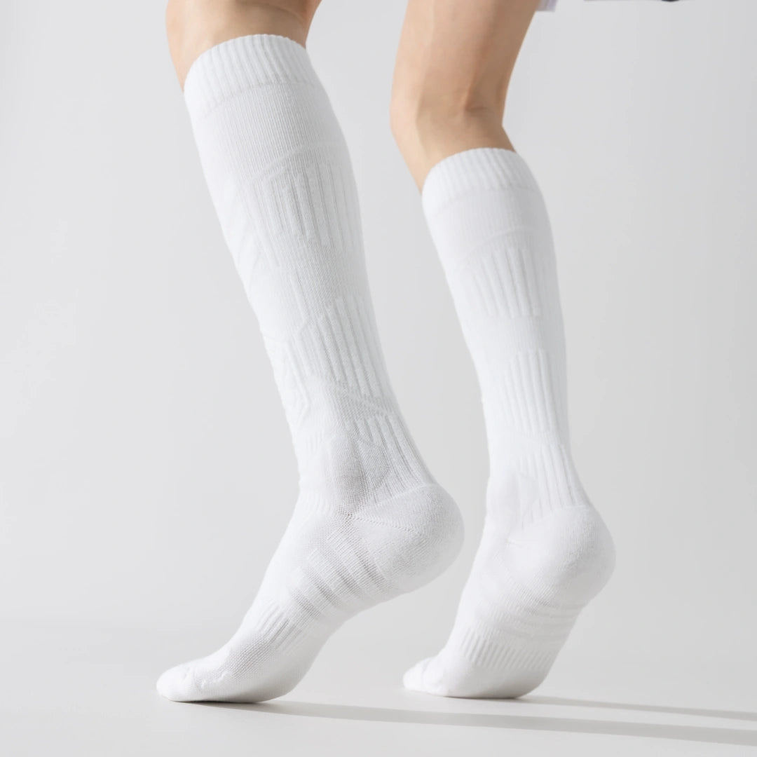 Men's Cotton Blend Knee-High Compression Athletic Socks