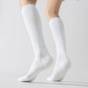 Men's Cotton Blend Knee-High Compression Athletic Socks