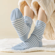 Women's 99% Combed Cotton Striped Bed & Sleep Socks