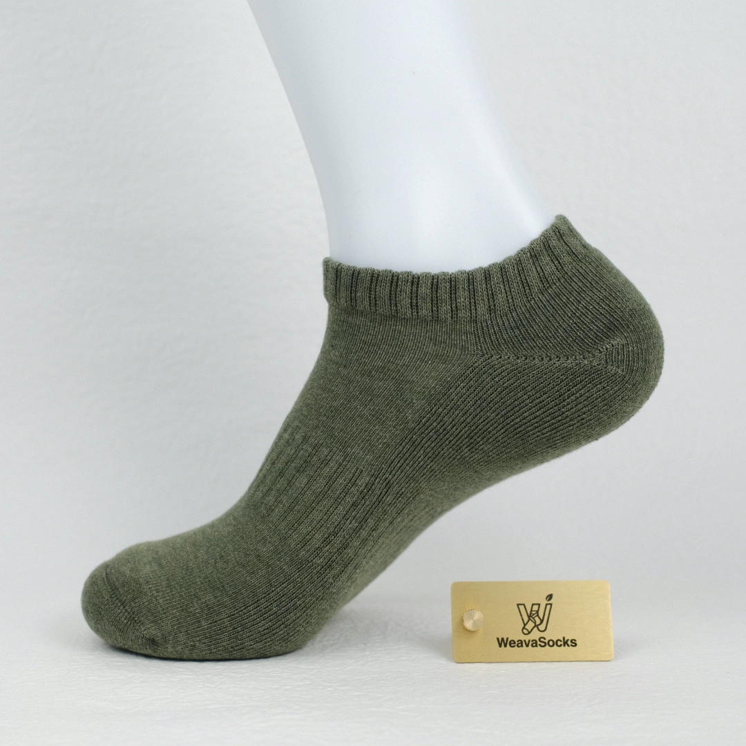 Men's 92% Cotton Terry Cushion Low Cut Socks - product photo showing cushioned comfort