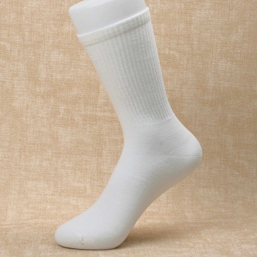 Women's 98% Cotton Ribbed 7.5" Crew Socks - detail photo showing soft cotton-rich comfort