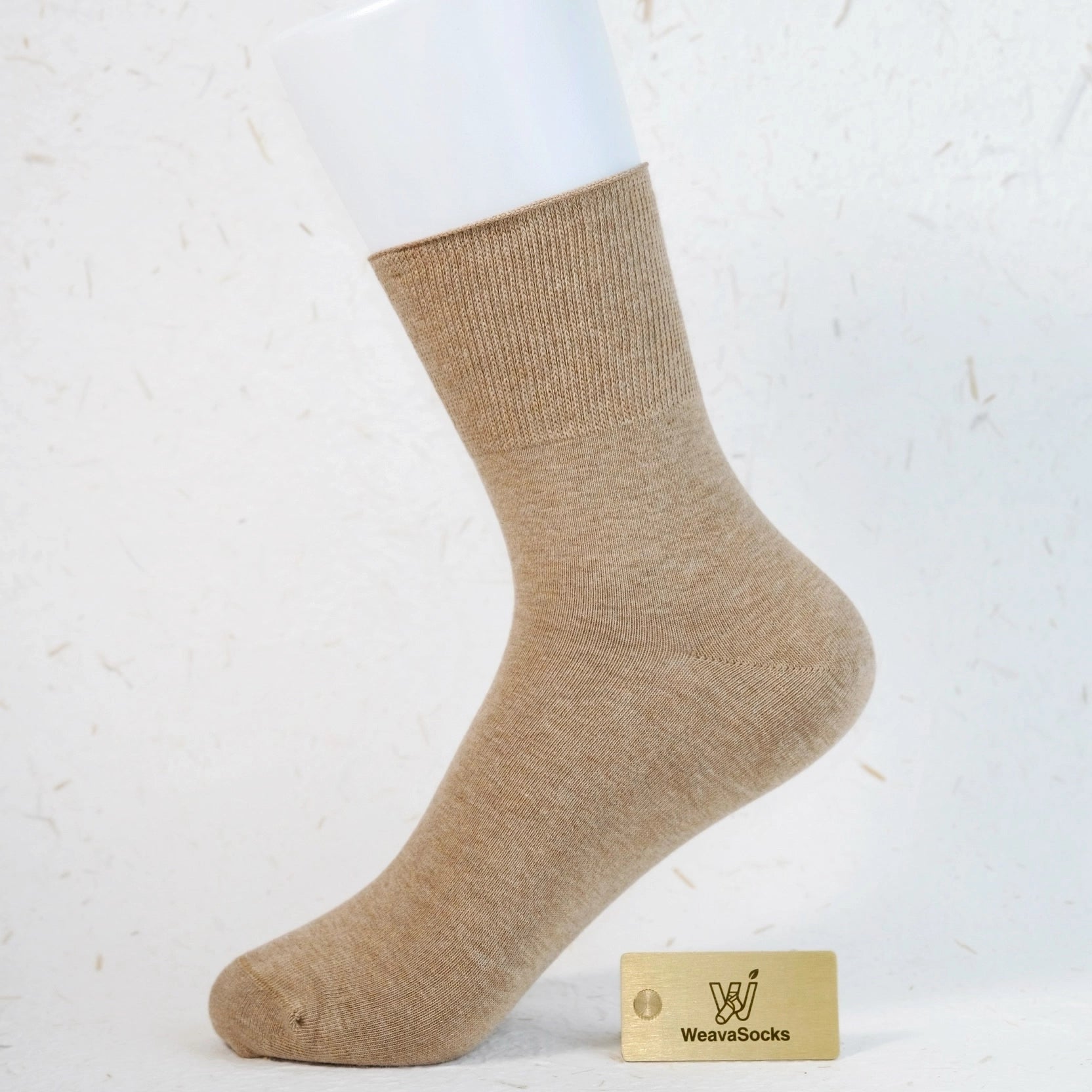 Women's 98% Cotton Relaxed-Fit Heather Crew Socks