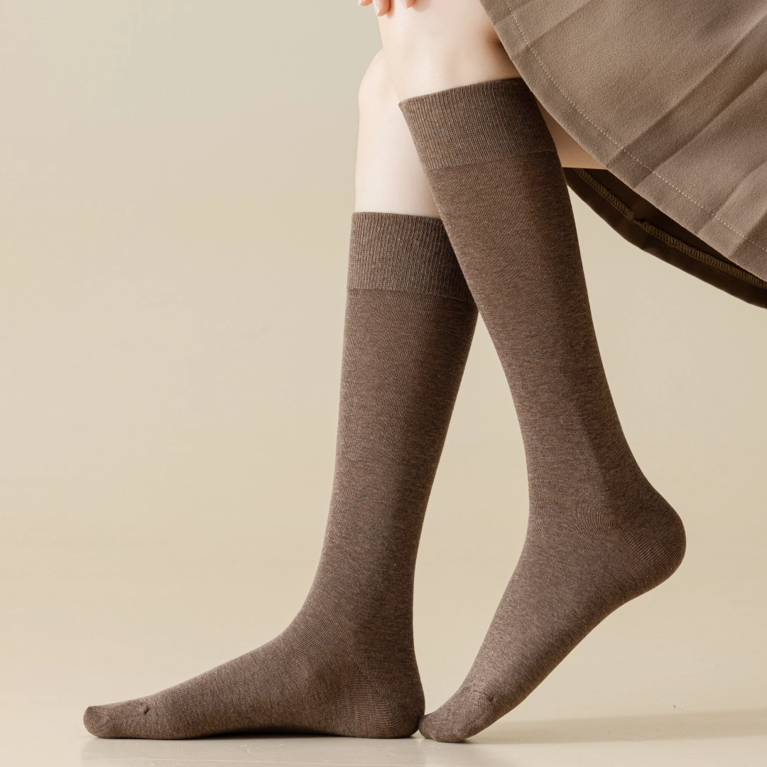 Women's 92% Cotton Mid-Calf Socks - Smooth Flat Knit | Seamless Toe | Weava Socks Oatmeal Heather / US Women's 5-9 Women's 92% Cotton Mid-Calf Socks - Smooth Flat Knit | Seamless Toe | Weava Socks Oatmeal Heather / US Women's 5-9