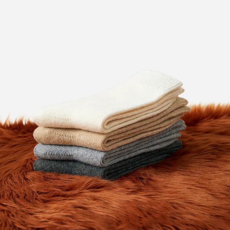 Men's Heathered Merino Wool Crew Socks