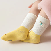 Baby’s Sweet Ribbon Bow Two-Tone Socks 4-Pack
