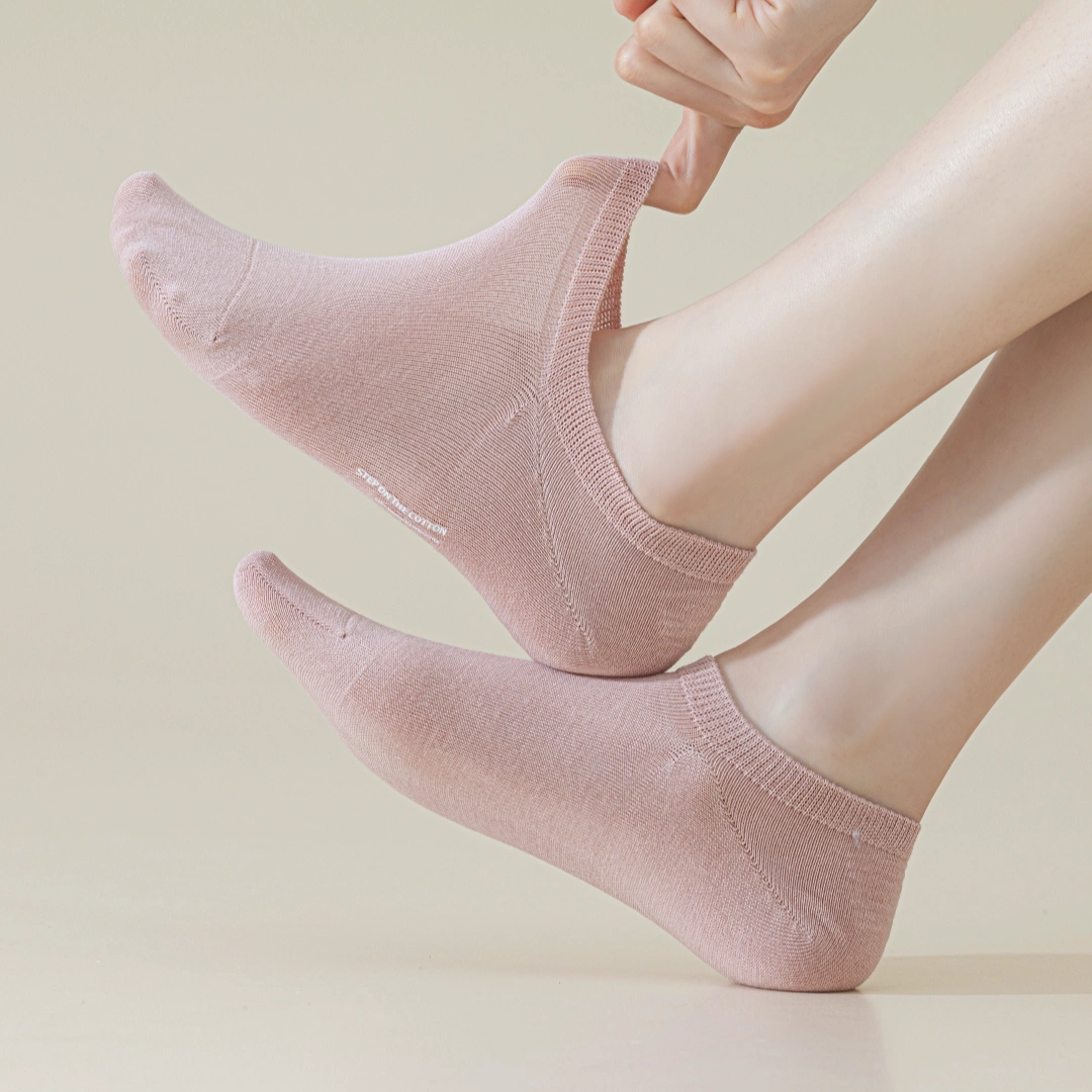 Kids & Petite Women's 95% Cotton Seamless No-Show Socks - sock set showing soft cotton comfort