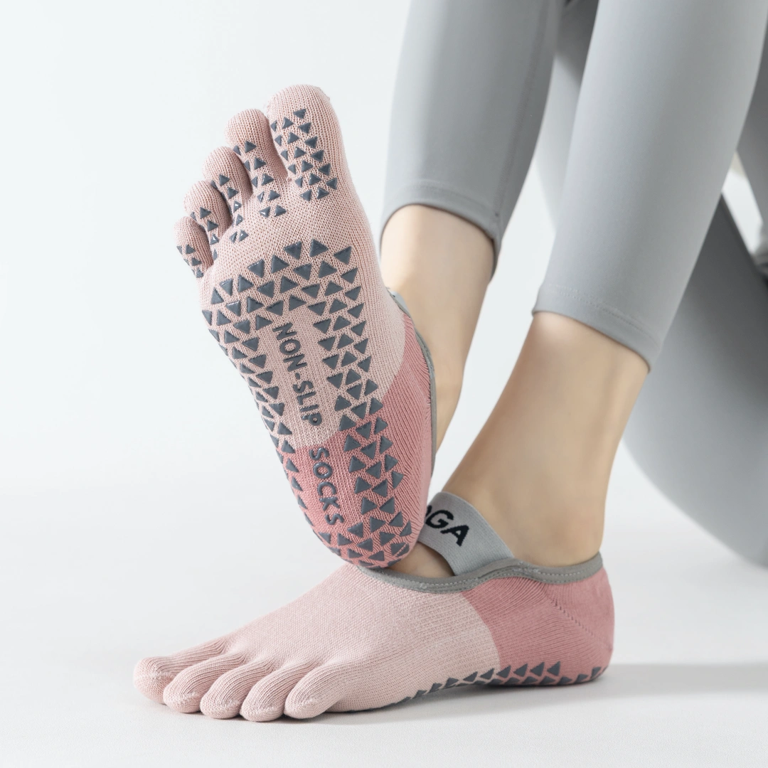 Women's 92% Mercerized Cotton Five-Toe Yoga Socks