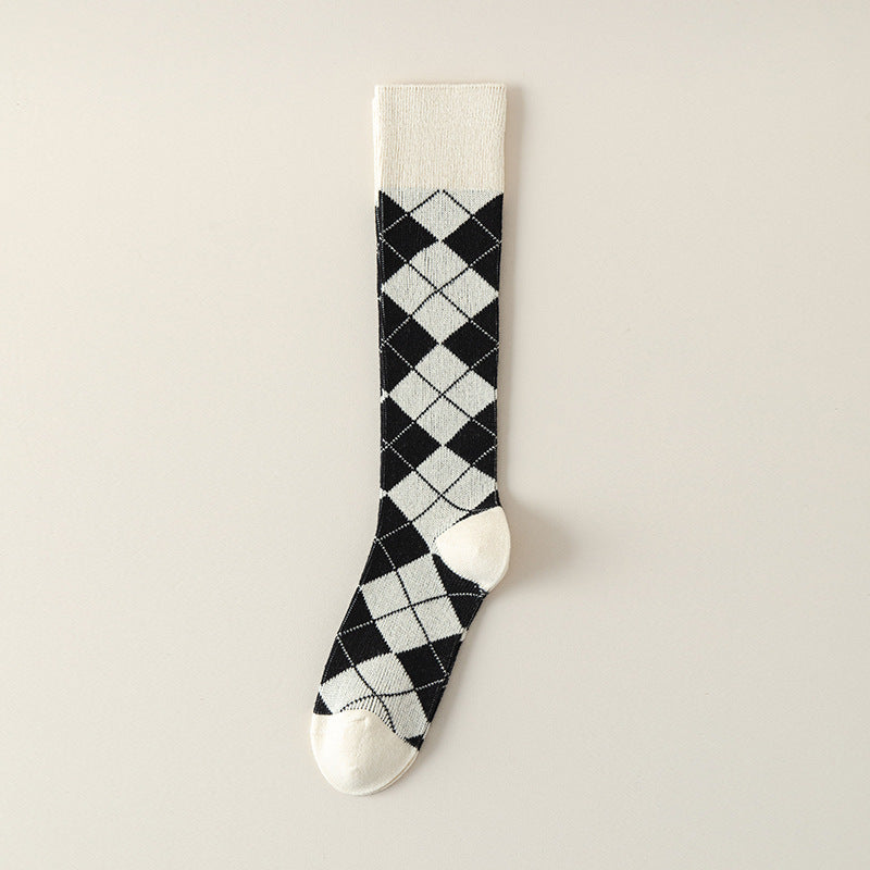 Preppy Argyle Knee Highs